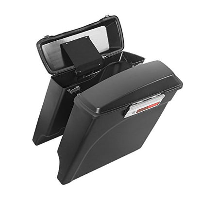 Motorcycle 5" Stretched Saddlebags Fit For Harley Touring 1993 (Matte Black / 5" Extended)