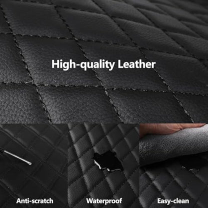 Faux Leather Full Set Car Seat Covers (N1 Black / Full Set)