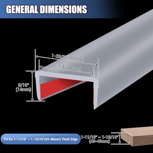 Rubber Edge Trim (Fit 1-3/4" - L20' / Grey)