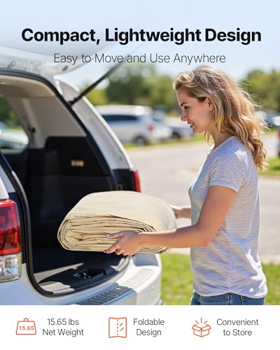 Carport Replacement Canopy Cover (Beige / 12x20ft)