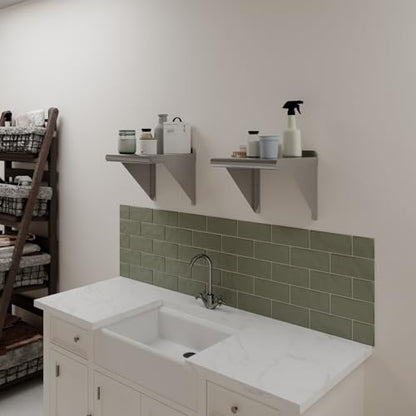 12 in. x 12 in. Stainless Steel Wall Mount Shelf (12 in. x 12 in.)
