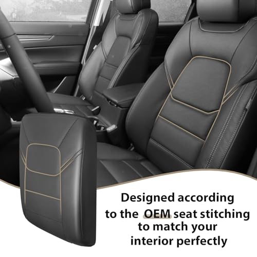 Armrest Cover for Mazda CX (24) 17-26 |CX-5| Black/Black Stitching, Regular)