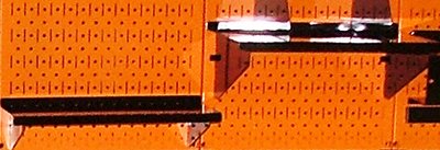 4 ft Metal Pegboard Standard Tool Storage Kit with Orange Toolboard and Black Accessories (Orange)