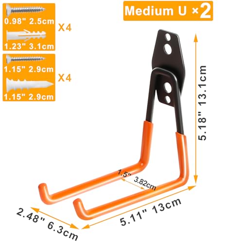 Heavy Duty Wall Hook for Tool (5.1 Inch)