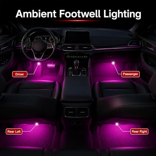 Car Interior LED Lights (Pink)