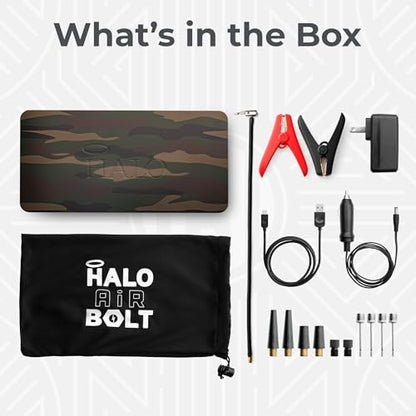 Bolt Air 58830 Portable Car Battery Jump Starter (Camo / Small Display)