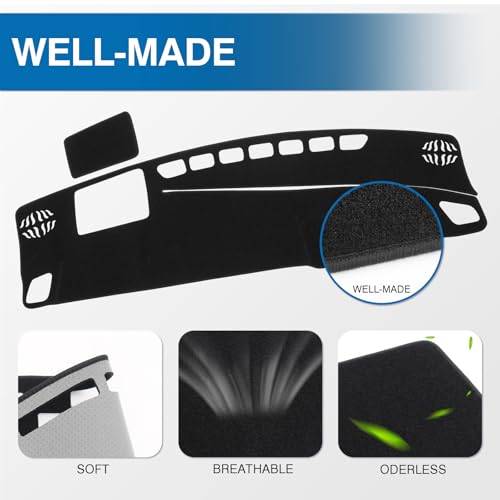 Black Dash Cover Compatible with Toyota Crown 2023 (Crown 23-26(Black))