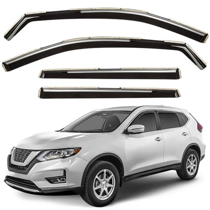 Window Deflectors Smoke Tinted In (Black)