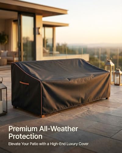 Outdoor Sofa Cover (#Black / 90W x 42D x 33H)