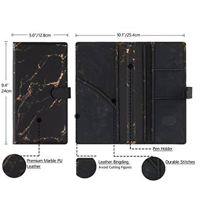 Car Registration and Insurance Card Holder (T Marble Black)