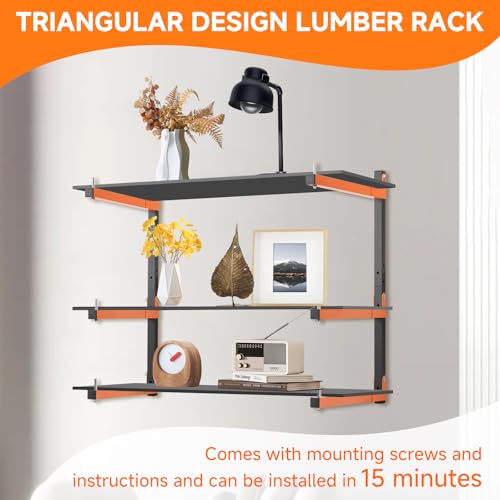 4 Pack Lumber Rack Wall Mount (B– 4 Pack, 6 Level)