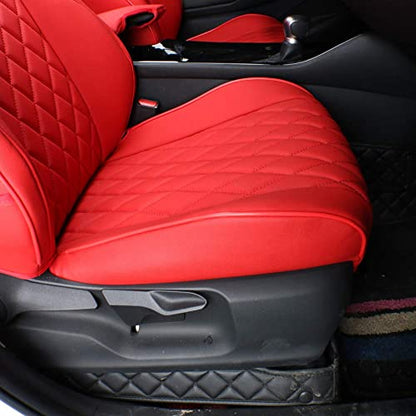 Car Accord LX Seat Covers 2018 (Red / 2018-2022 LX,Solid No Split Rear Backrest)