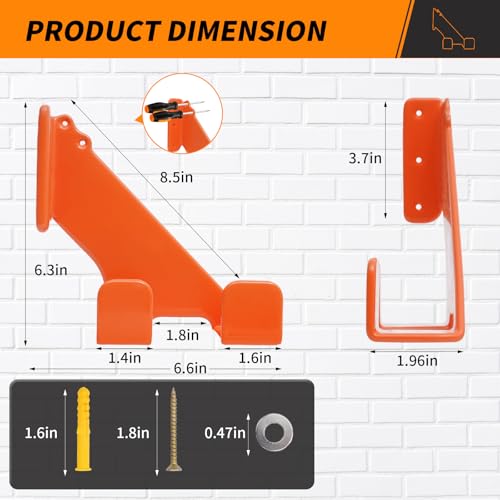 Chainsaw Holder Wall Mount (2 Pack)