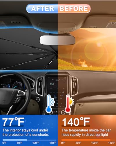for 2026 Ford Edge Car Windshield Sun Shade Umbrella (2015-2026 Edge)