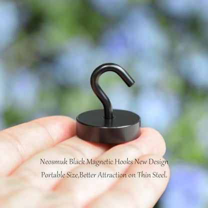 Magnetic Hooks Steel Tube Design for Cruise (Black / 80lb Magnetic Hooks)