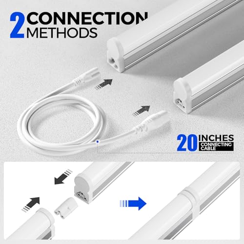 LED T5 Integrated Single Fixture 1FT (6500k Super Bright White / 1 Foot)