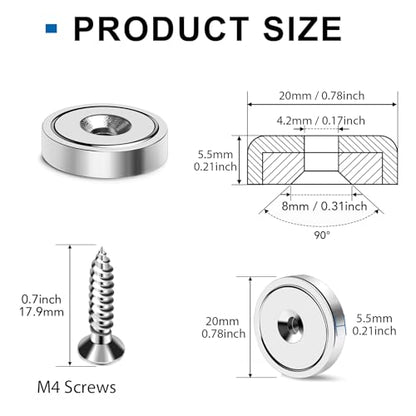 Magnets Neodymium Magnet 30LBS Strong Heavy Duty Rare Earth 24 P (30 lbs)
