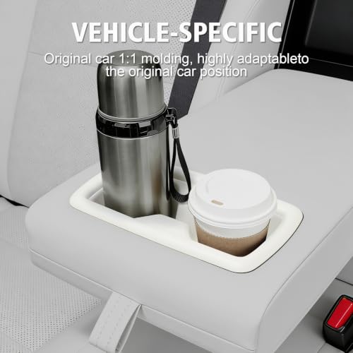 Rear Row Seat Cup Holder Insert for Toyota RAV4 2026 Car Drink Holders (for Toyota RAV4 Rear Row Seat White)