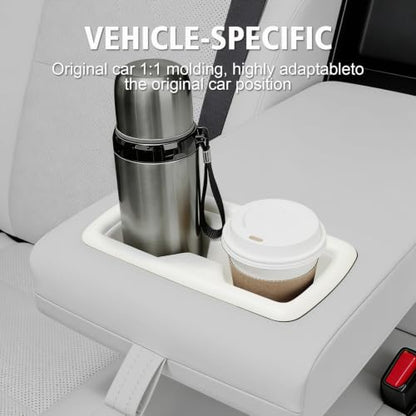Rear Row Seat Cup Holder Insert for Toyota RAV4 2026 Car Drink Holders (for Toyota RAV4 Rear Row Seat White)
