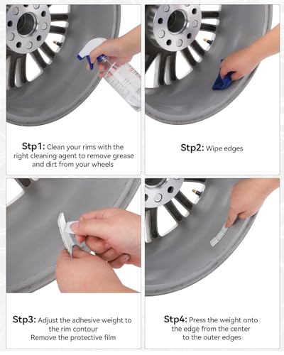 1 4 oz Stick On Wheel Weights 240pcs Easy Peel Grey (Gray / 0.25oz-240PCS)