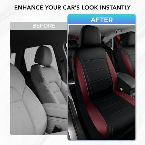 Leather Seat Covers (Red Wine Front)