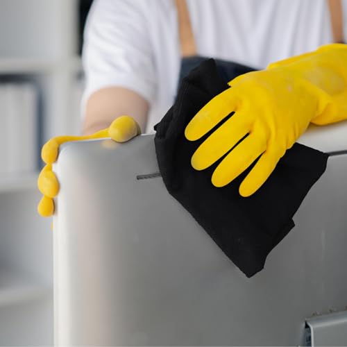 Microfiber Cleaning Cloths (Pack of 12 - 12x12 Inches / Black)