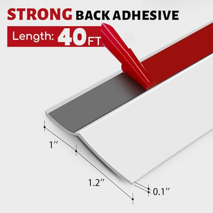 Garage Door Seal Top and Sides Seal Strip (White / 40FT)