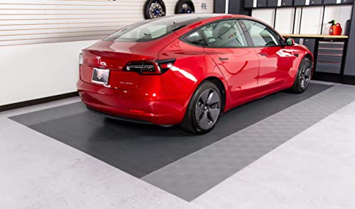 Vinyl Garage Runner Levant Pattern (2'6" x 17' / Slate Grey)