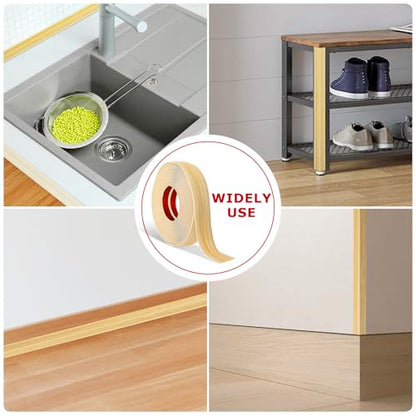 Wall Corner Protector Peel and Stick Corner Trim Molding (2.4 In x 10 Ft / Original Wood)