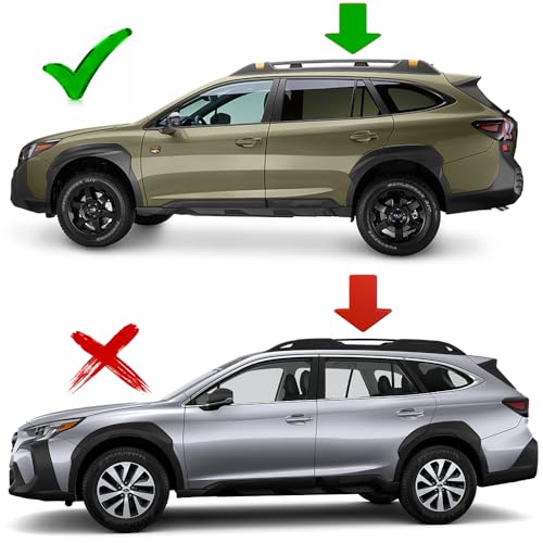 Roof Racks Cross Bars for Subaru Outback Wilderness 2024 2025 Cargo Carrier Bars Lockable Available in Black or Gray (Black)