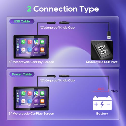 5 Inch Motorcycle CarPlay Display with TPMS (5")