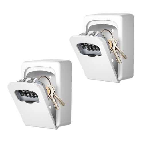 Key Lock Box Wall Mounted (White / 2)