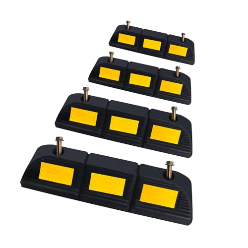 Rubber Parking Stopper for Garage 4 Pack (3.3“H 4pcs)
