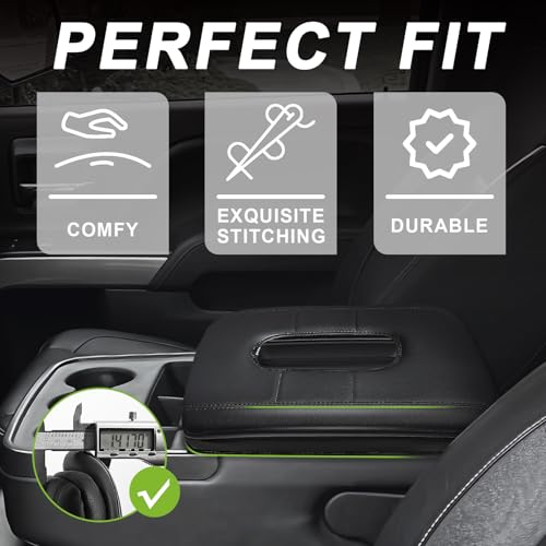 Armrest Cover for Silverado & Sierra 2014 (1) 14-18 |Silverado & Sierra| Jump Seat, +Thick)