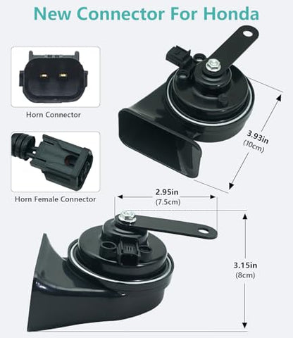 126dB Horn Kit Compatible with Honda and Acura (Honda - New Style Connector)