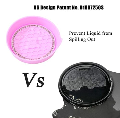4 Pack Car Cup Holder Coaster Bling Crystal Rhinestone Car Interior (Pink / 4 Pack)