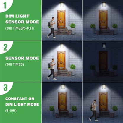 118Leds Solar Lights Outdoor Clip Motion Sensor Lights Security Light 3 Modes (118LEDs)