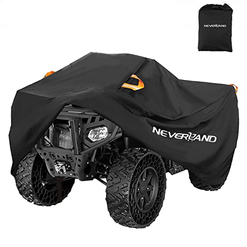 ATV Cover Waterproof Heavy Duty 4 Wheeler Cover for Honda L (Black / L-78.7''L x 37.4''W x 41.7''H)