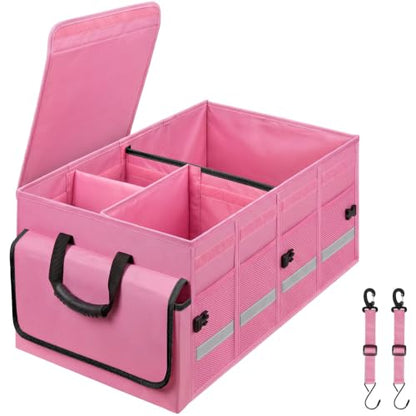 Car Trunk Organizer and Storage for Car (Pink / Medium)