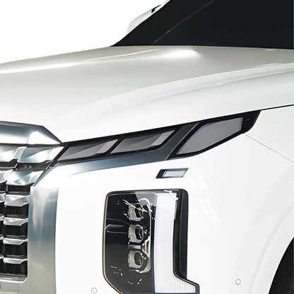 Full Headlight Head Light Tint Kit Compatible with Hyundai Palisade 2023 (FRONT KIT / Light Smoke)