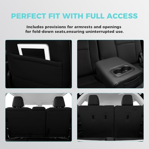 Seat Covers for Honda Pilot 2016 (Black / 8 Seats - EX-L,SE,TOURING,SPORT 2016-2022)
