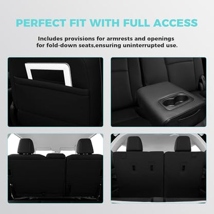Seat Covers for Honda Pilot 2016 (Black / 8 Seats - EX-L,SE,TOURING,SPORT 2016-2022)