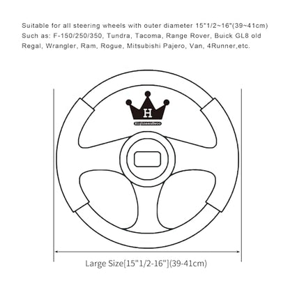 Car Steering Wheel Covers for Women Girl Padded Carbon Fiber PU Leather Cute Cartoon Auto Interior Accessories for Jeep (White+Black / Large Size[15.2-16"](38.6-40.5cm))