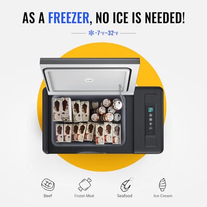 12v refrigerator 23 Quart (23 Quart / Black)