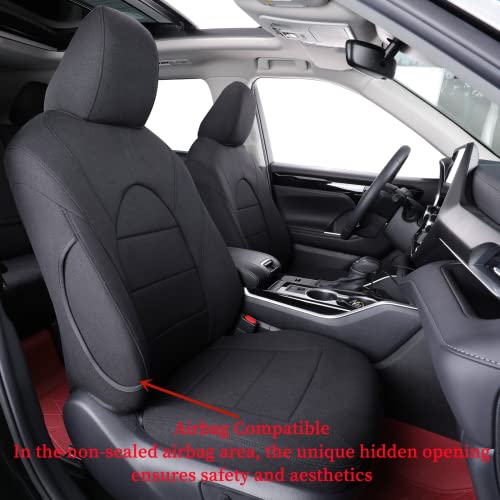 Car Seat Covers for Toyota 2018 (Black / 2018-2023 Hybrid XLE, Hybrid XSE)