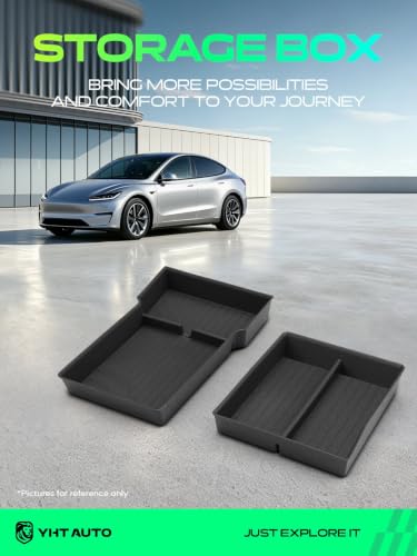 Center Console Organizer for Tesla Model 3 Highland 2024 2025 2026 (2PCS Center Console & Armrest Lower Tray)