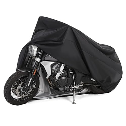 Motorcycle Cover All Season Universal Weather Waterproof Motorbike Cover with Lock (XXL)