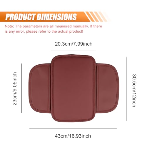 Car Center Console Cover (Burgundy)