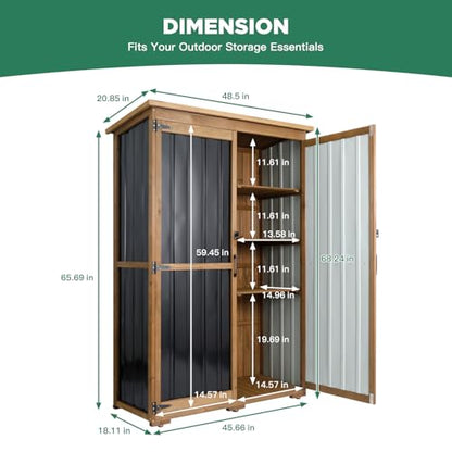Outdoor Storage Cabinet (Black / 46" x 18" x 68")