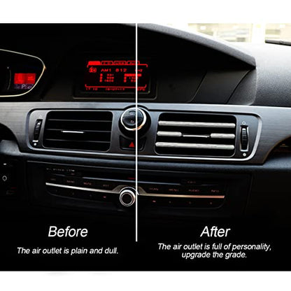 20PCS Bendable Car Air Vent Trim Strips (Ice Silver)